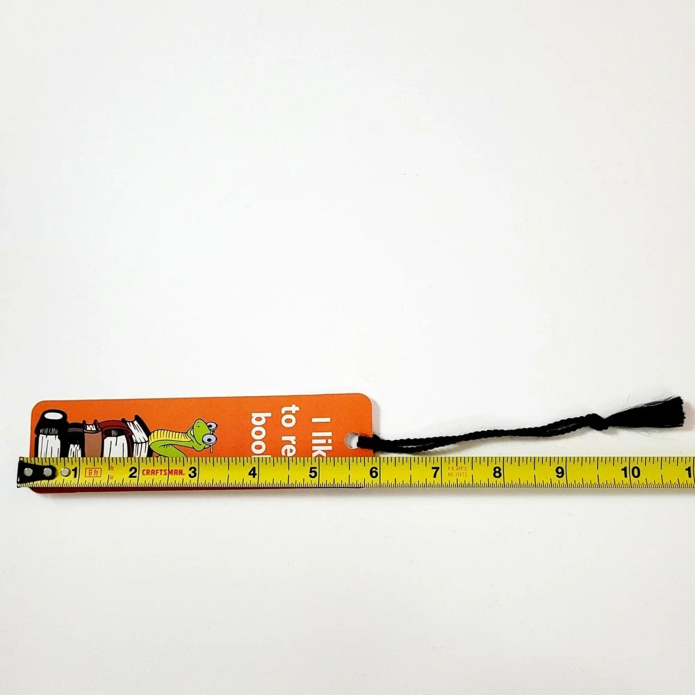 Vintage 90s Bookworm tassel Bookmark I like to Read Books Distinction Britain UK